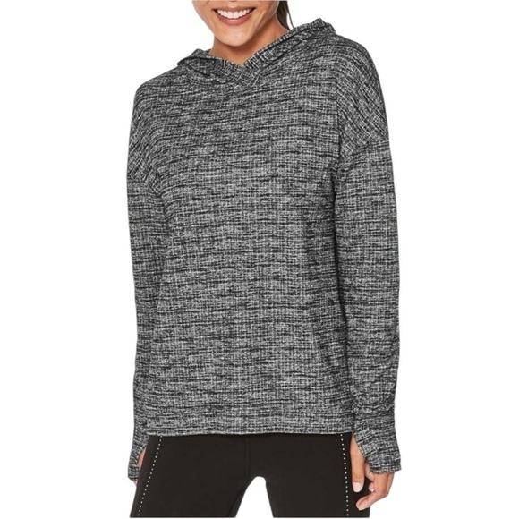 lululemon athletica Tops - Lululemon Hooded Long Sleeve Shirt Heather Grey